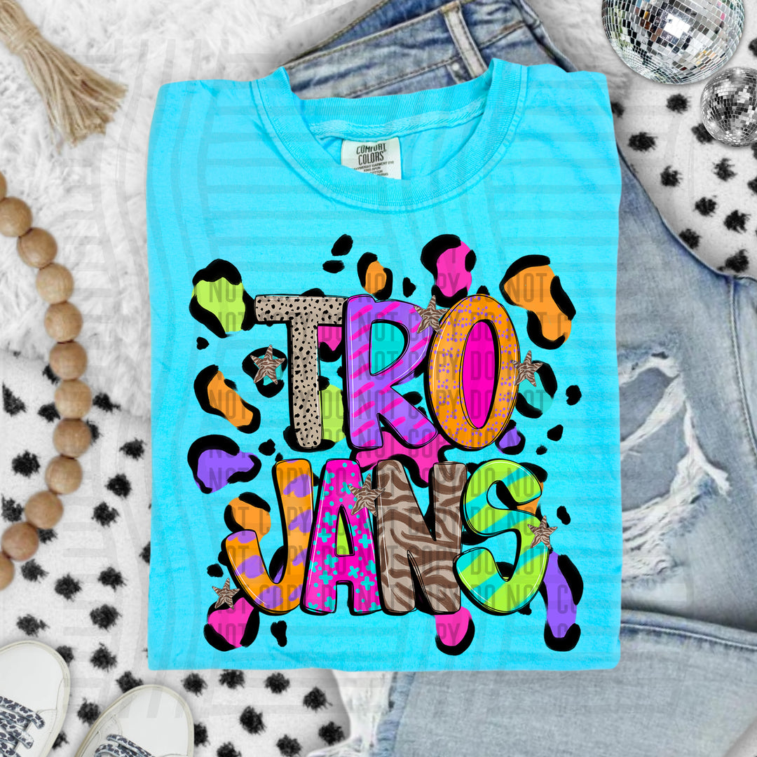 Funky Mix Up Leopard Spots DTF Print