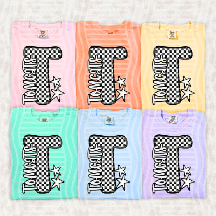 Checker Crush Black And White Mascots DTF Print