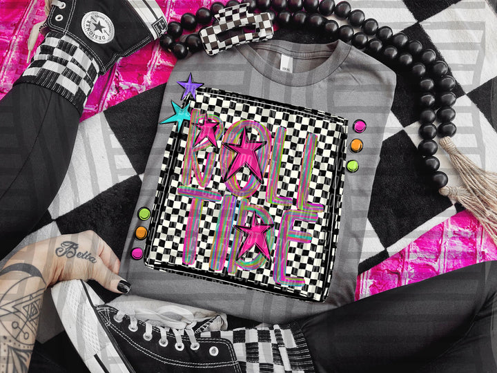 Pink Brushstroke Preppy DTF Print