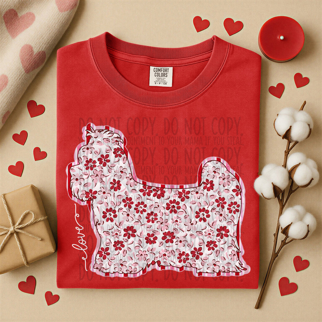 Valentine Dogs DTF Print