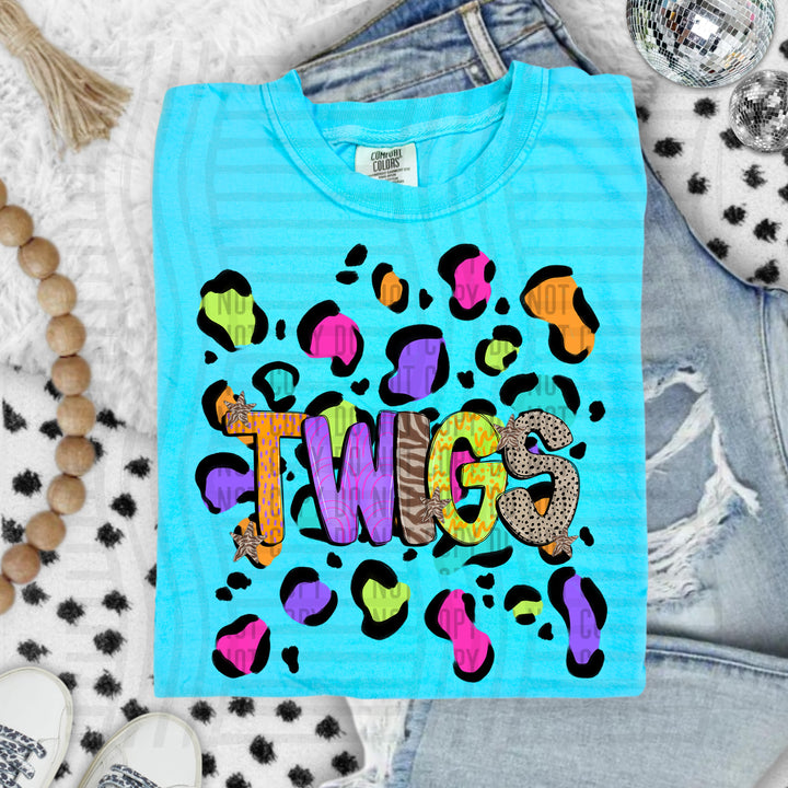 Funky Mix Up Leopard Spots DTF Print