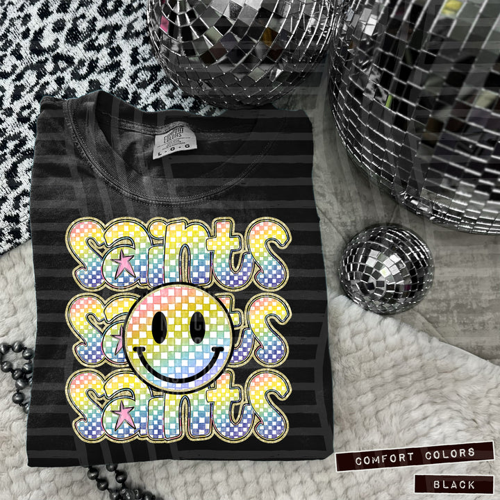 Rainbow Smiley Triple Stack DTF Print