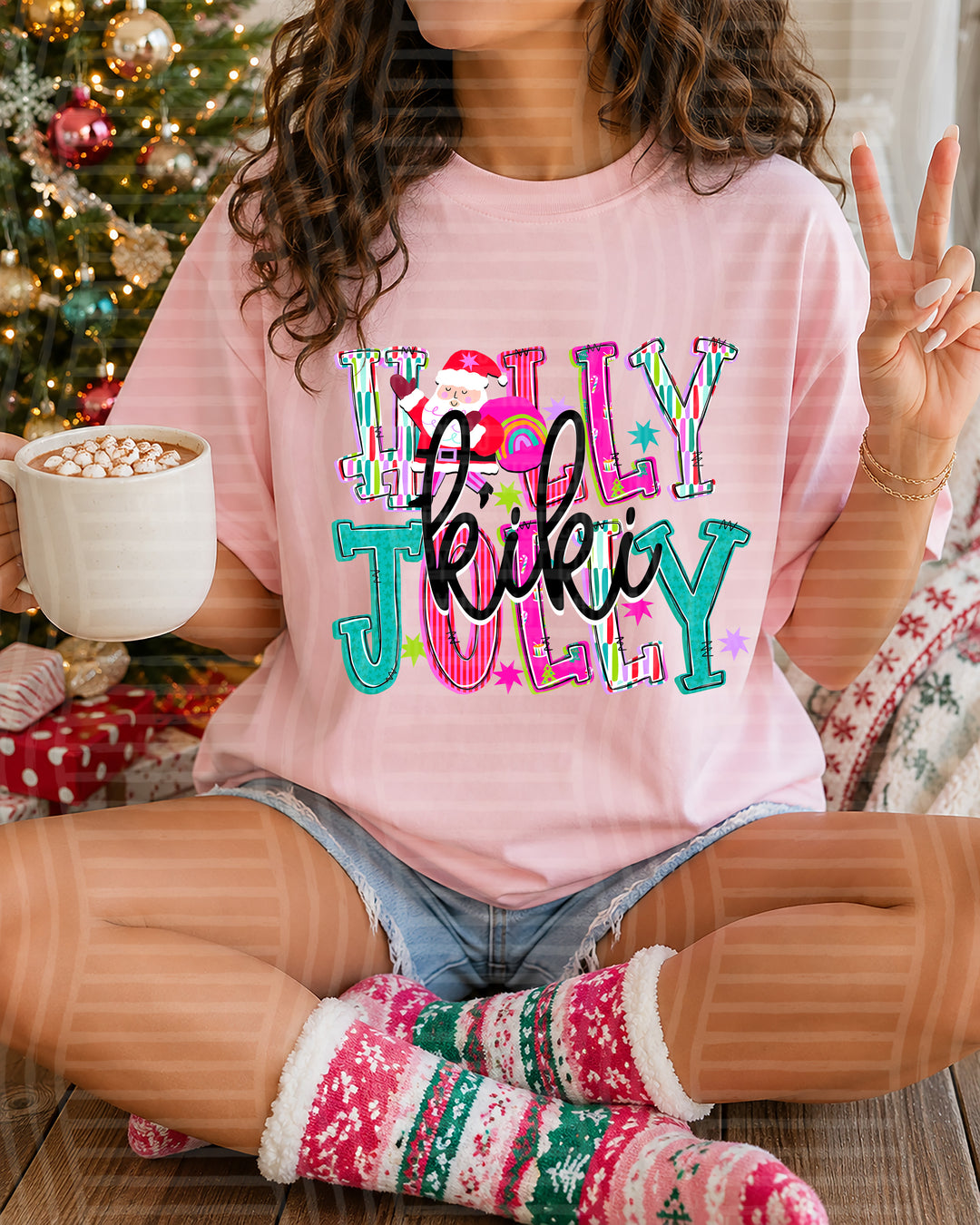 Holly Jolly Family Names DTF Print