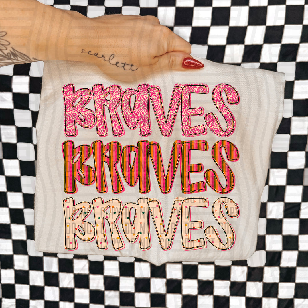 Holly Jolly Cheer Stacked DTF Print