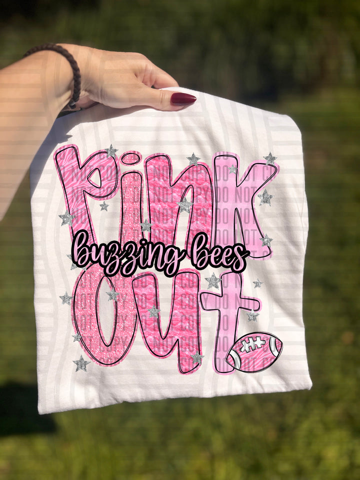 Pink Out Football DTF Print