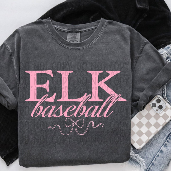 Pink Coquette Baseball Mascots DTF Print