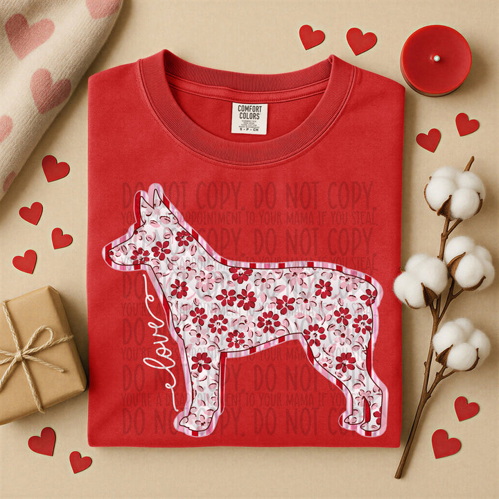 Valentine Dogs DTF Print