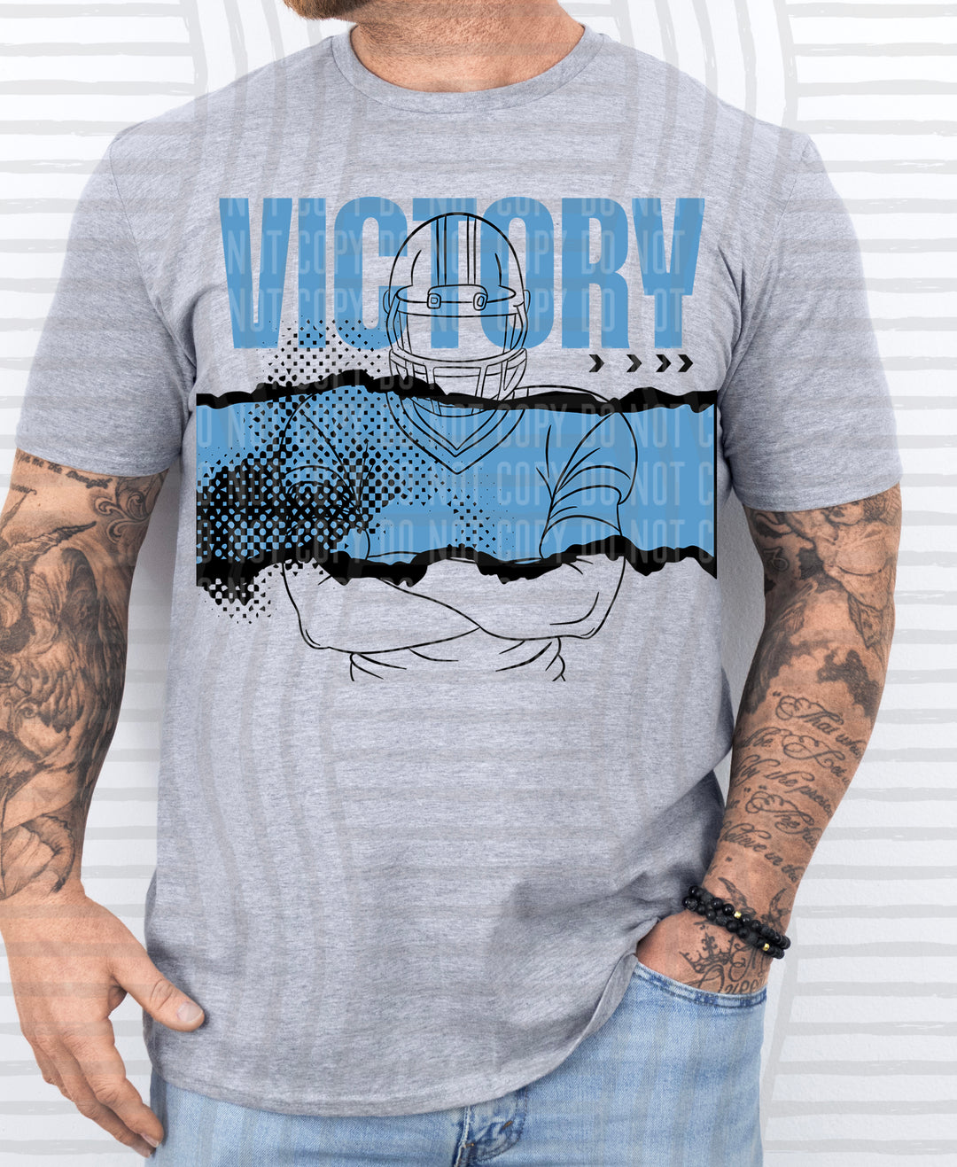 Victory Football Player DTF Print