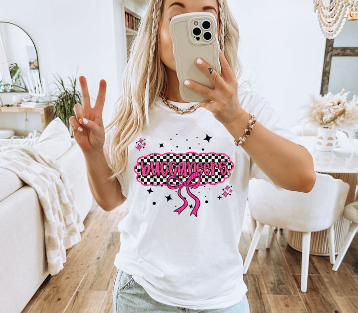 Hot Pink Checkered DTF Print