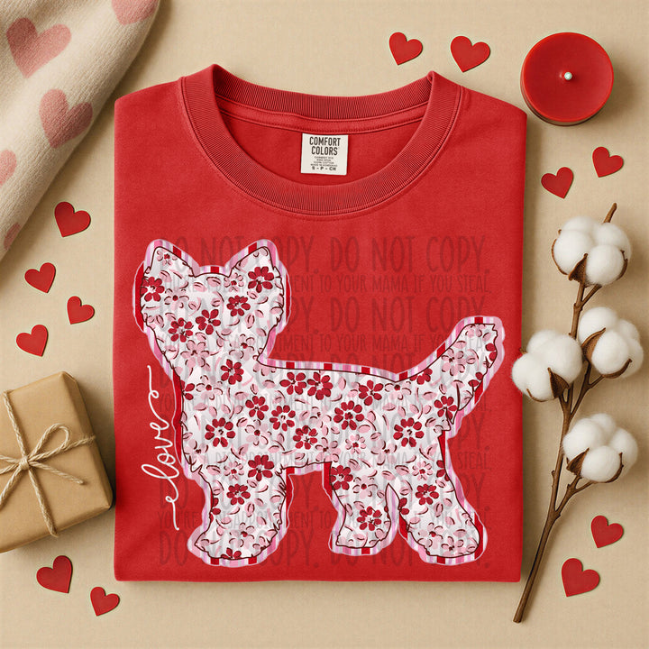 Valentine Dogs DTF Print