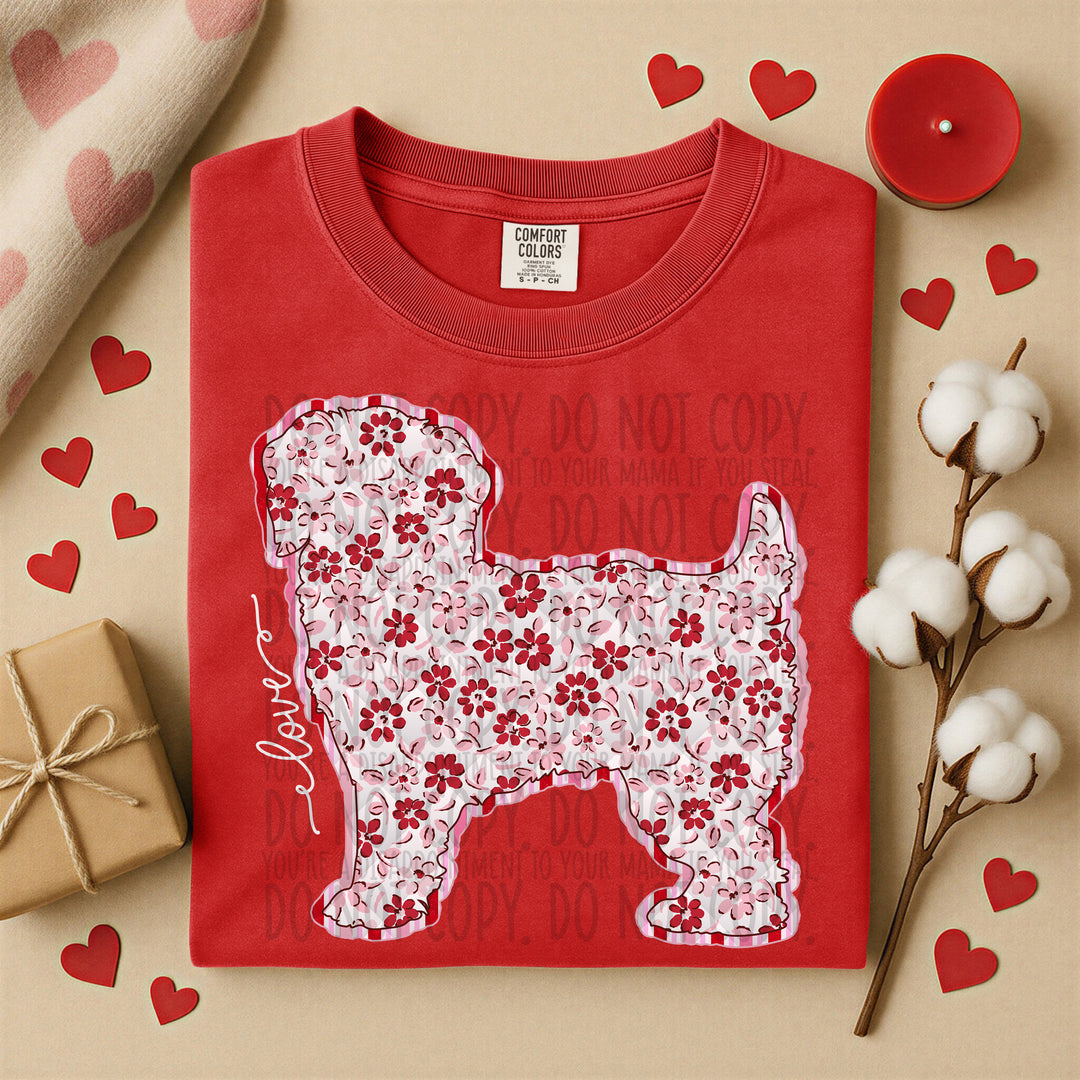 Valentine Dogs DTF Print