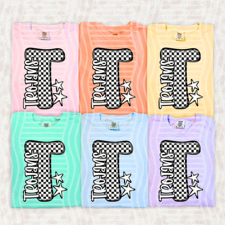 Checker Crush Black And White Mascots DTF Print
