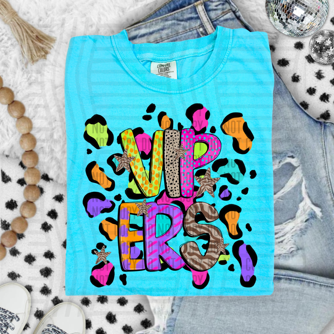 Funky Mix Up Leopard Spots DTF Print