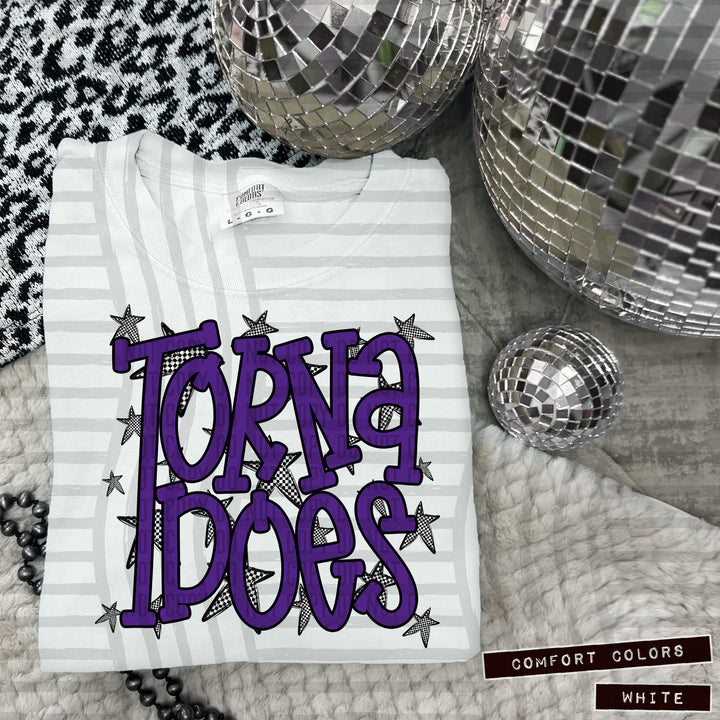 Purple Staggered DTF Print