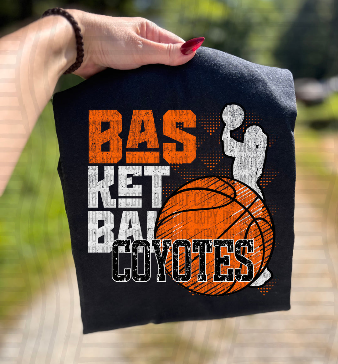 Girls Basketball Grunge DTF Print