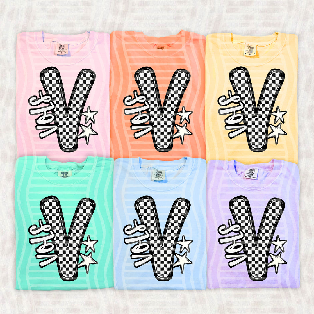 Checker Crush Black And White Mascots DTF Print