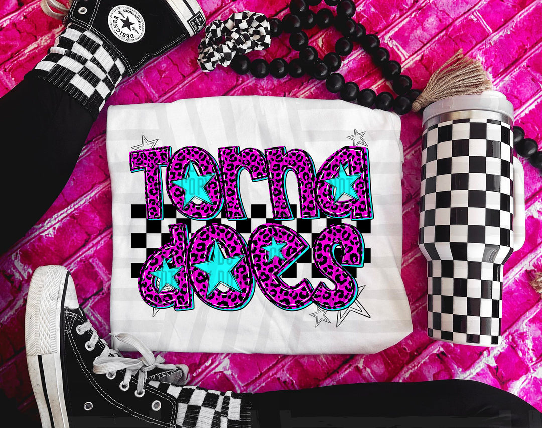 Pink Neon Leopard DTF Print