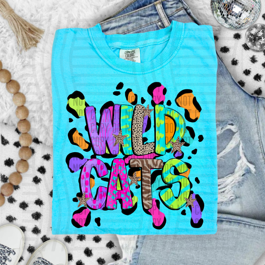 Funky Mix Up Leopard Spots DTF Print
