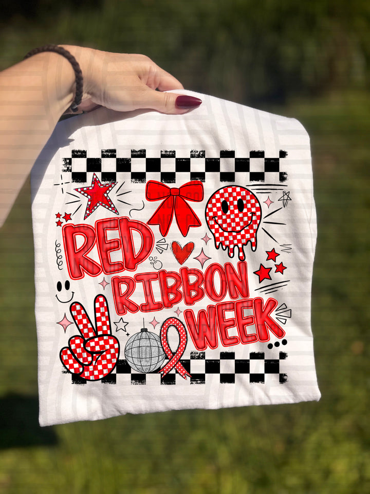 Red Ribbon DTF Print