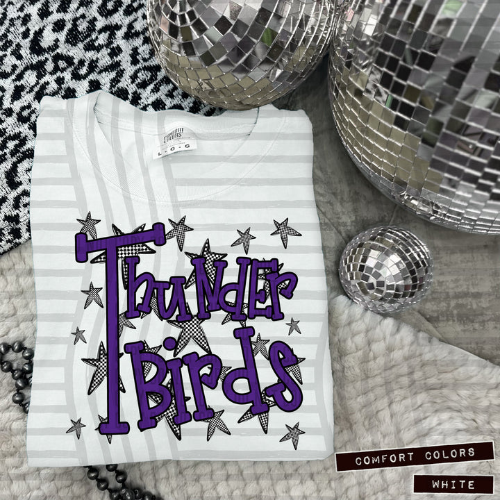 Purple Staggered DTF Print