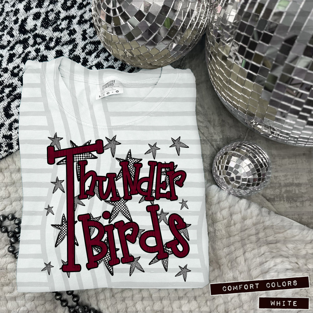 Maroon Staggered DTF Print