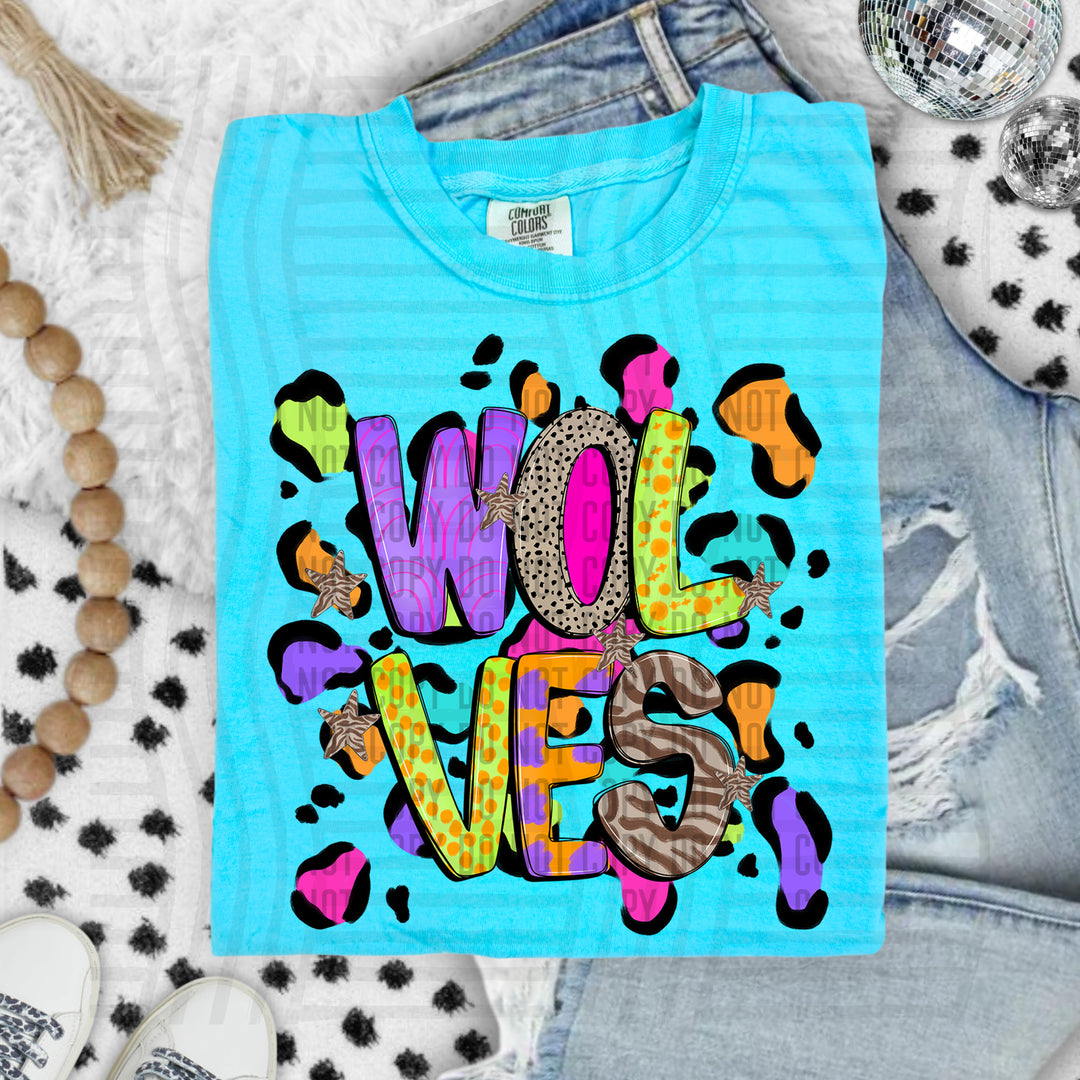 Funky Mix Up Leopard Spots DTF Print