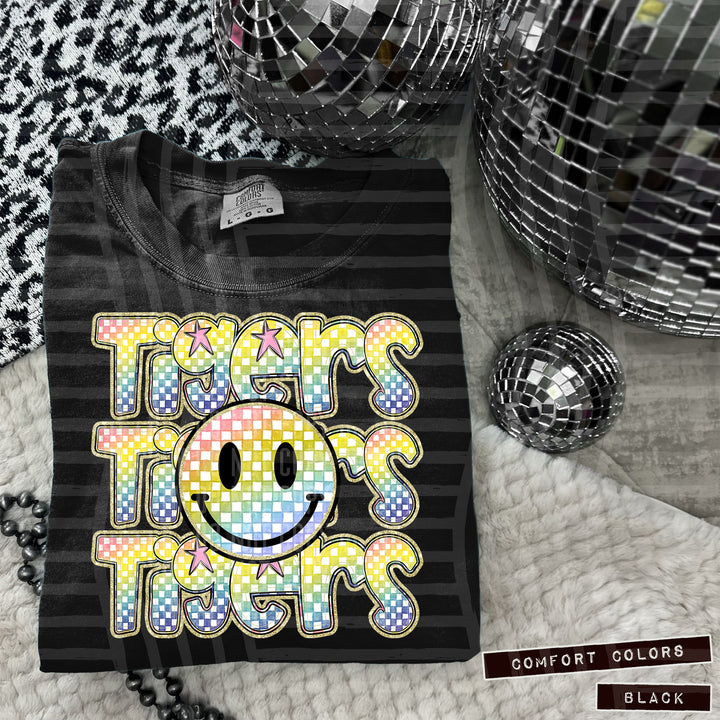Rainbow Smiley Triple Stack DTF Print