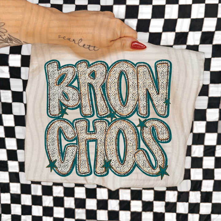 Teal Dotty DTF Print