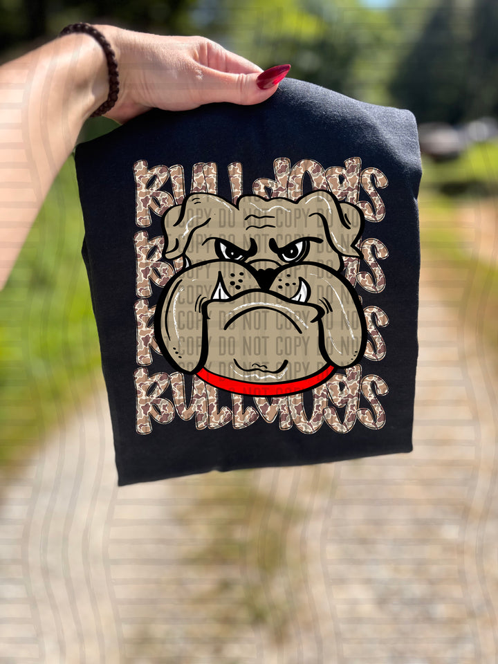 Camo Mascot Heads DTF Print