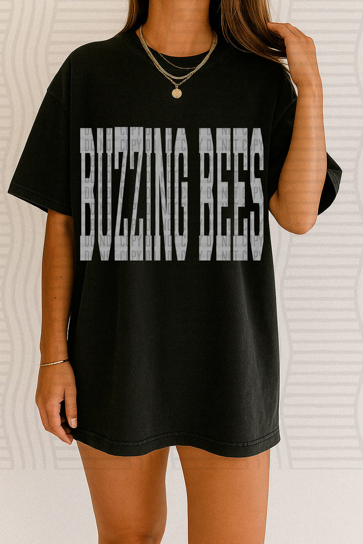 Oversized Stretched Grayscale DTF Print