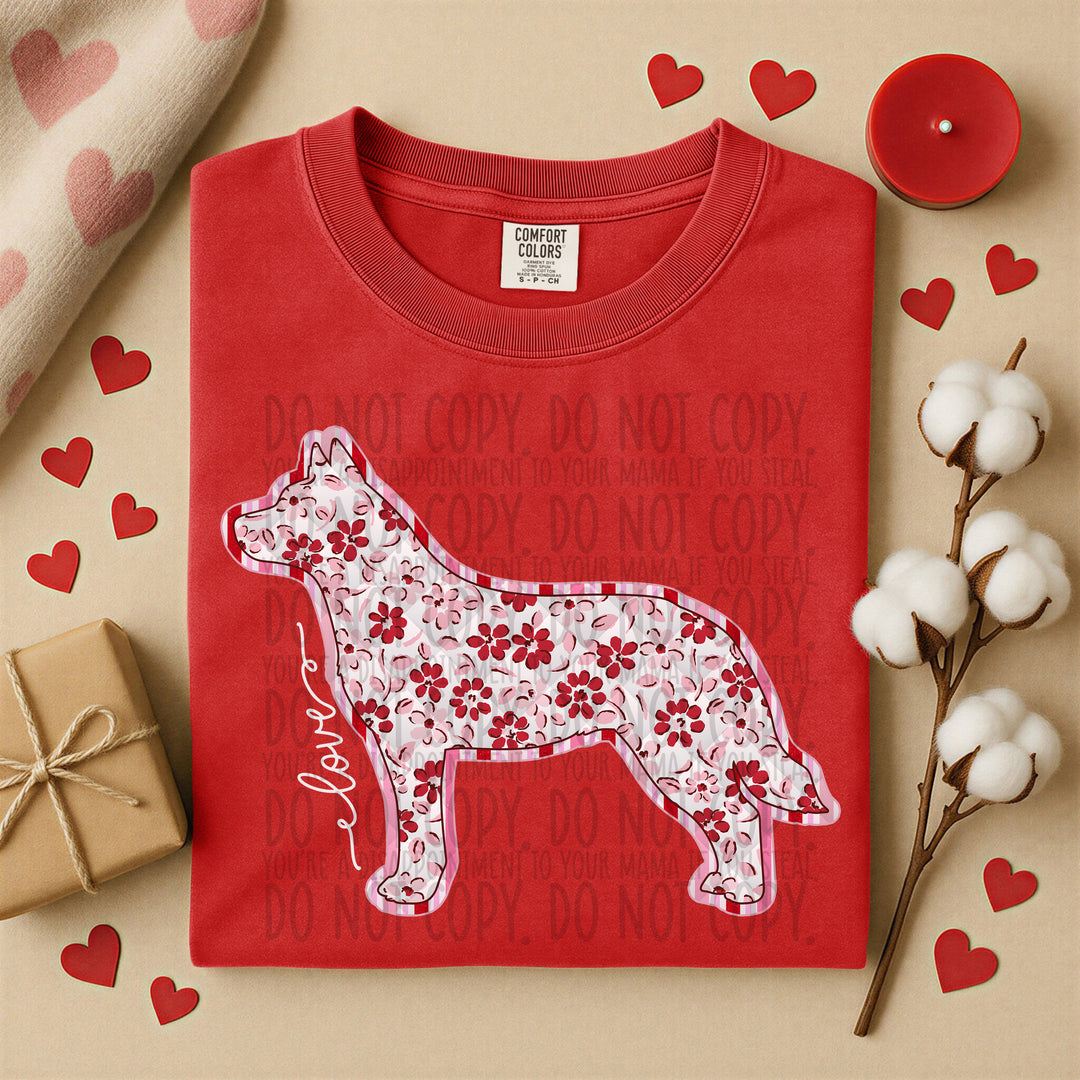 Valentine Dogs DTF Print