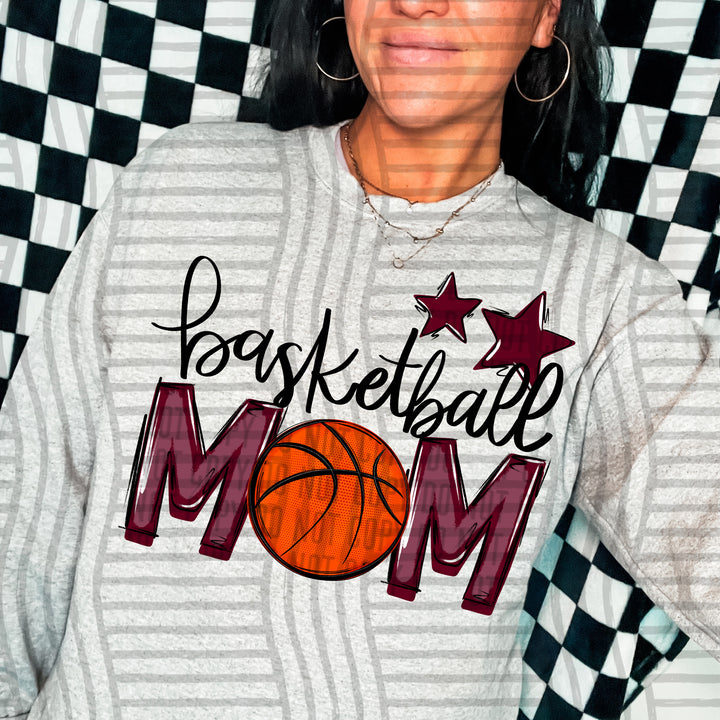 Sports Mom Basketball DTF Print