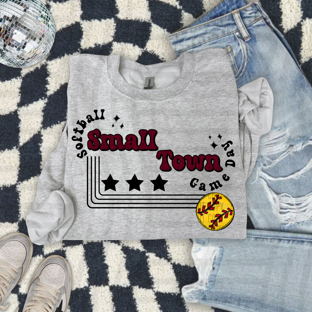 Small Town Softball DTF Print