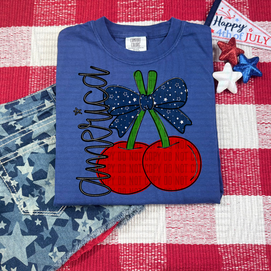 Cherry America DTF Print