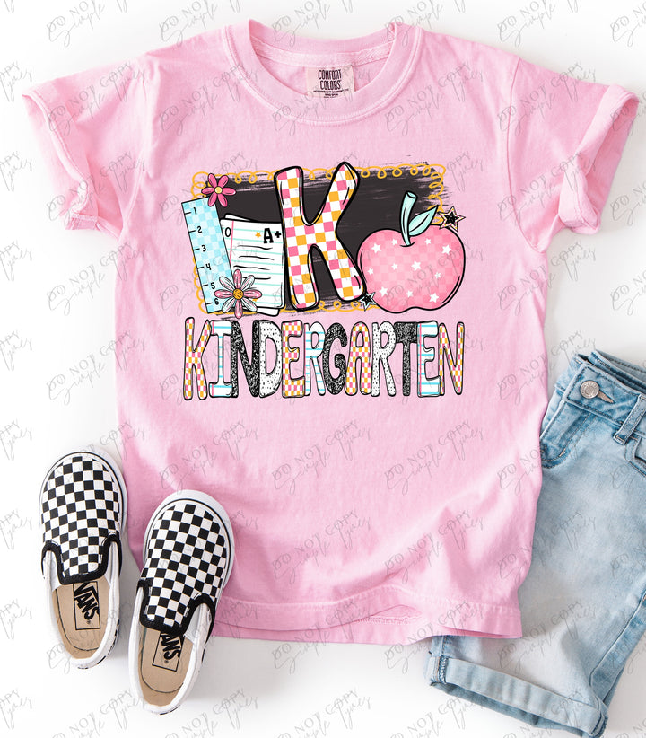 Back To School Apple Grades DTF Print