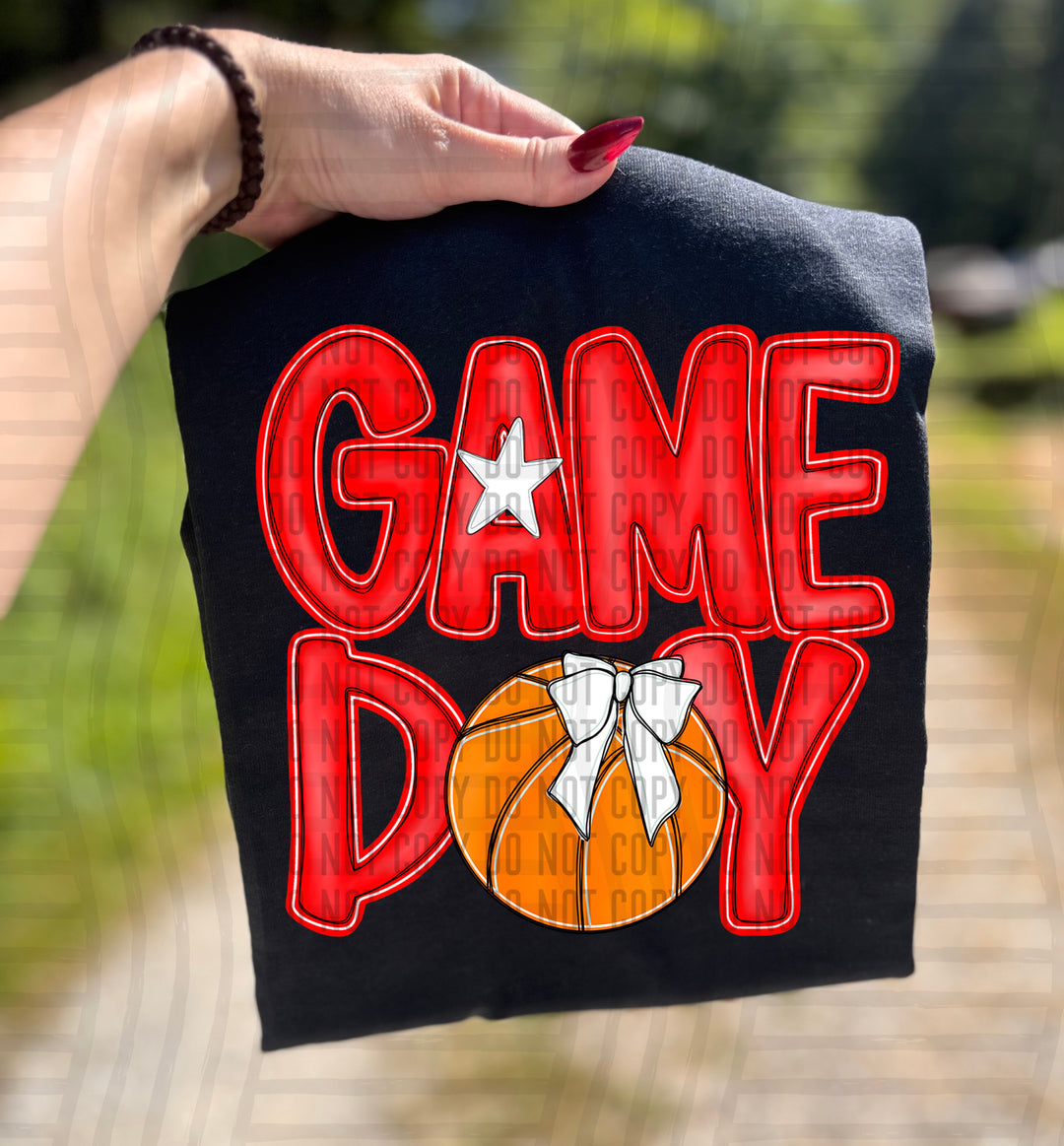 Game Day Basketball DTF Print