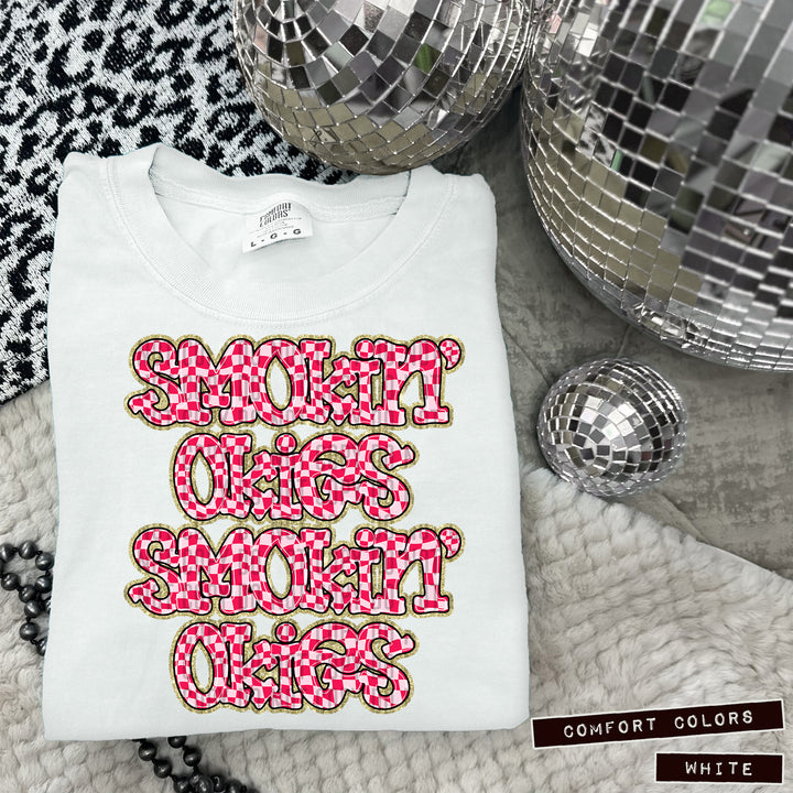 Pink Checks DTF Print