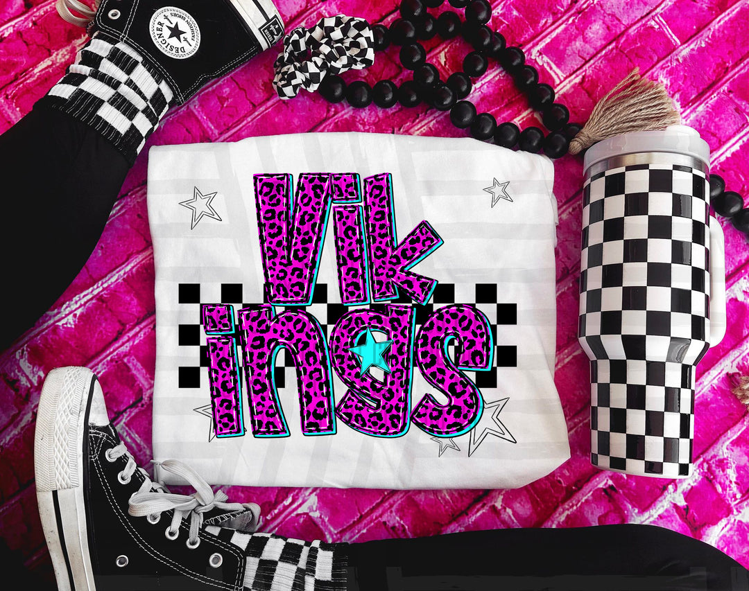 Pink Neon Leopard DTF Print
