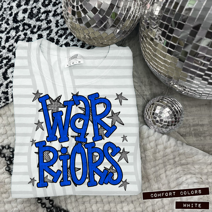 Blue Staggered DTF Print