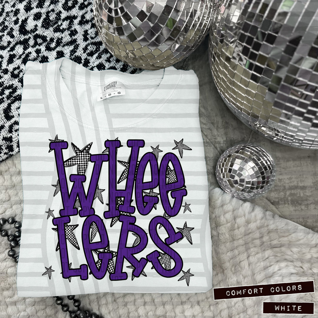 Purple Staggered DTF Print