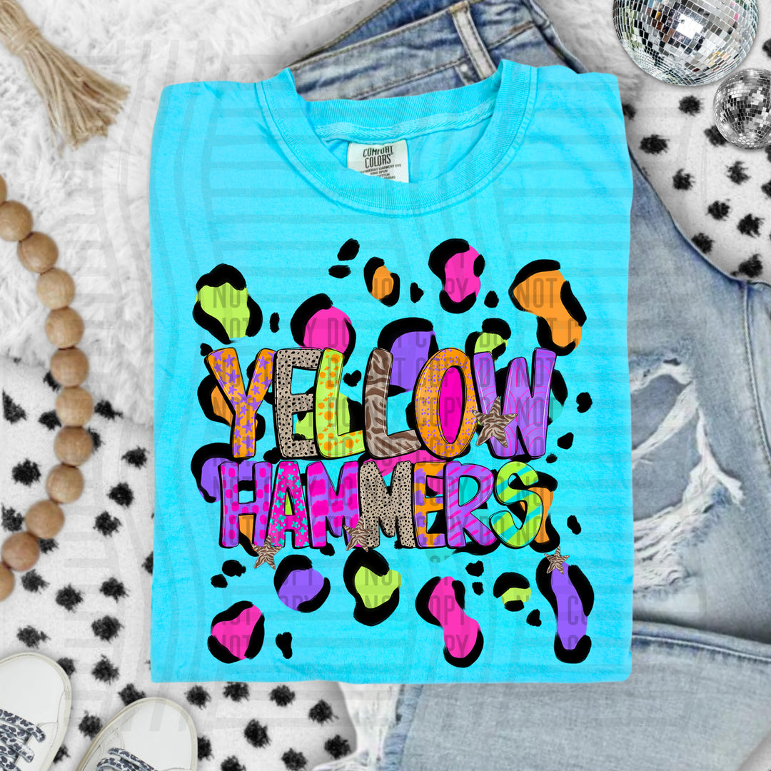 Funky Mix Up Leopard Spots DTF Print