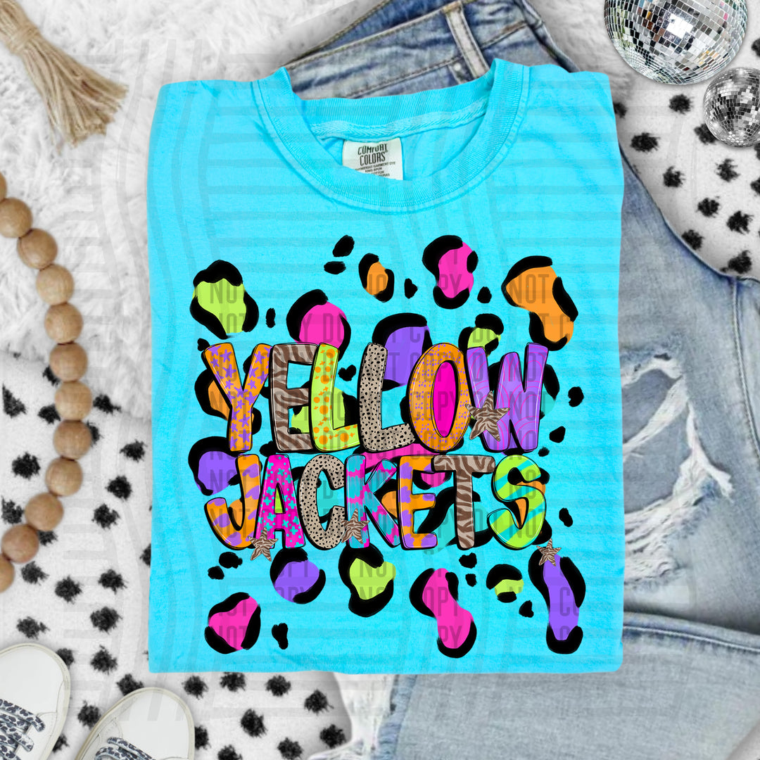 Funky Mix Up Leopard Spots DTF Print