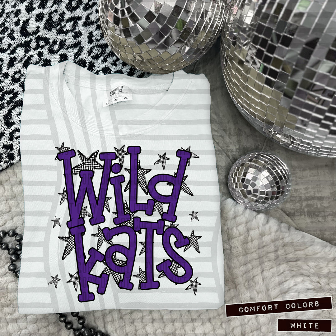 Purple Staggered DTF Print