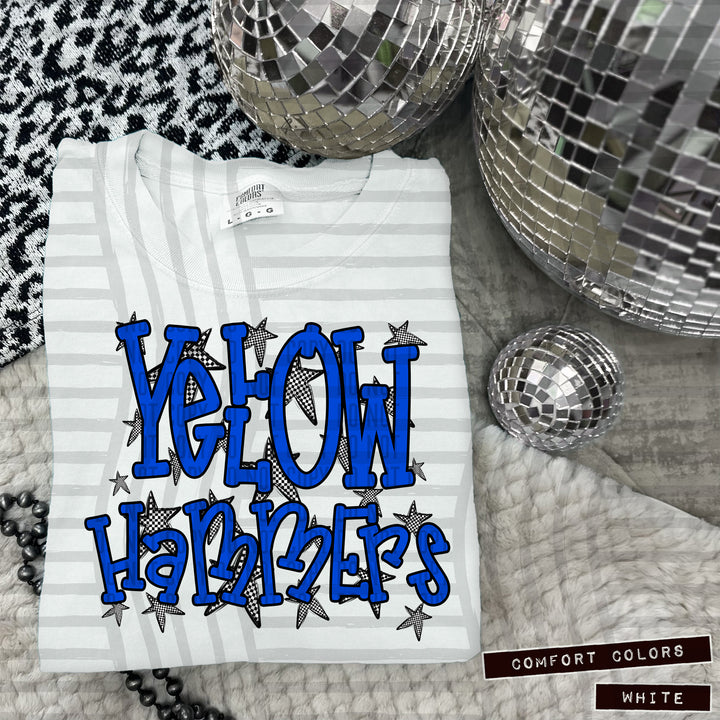 Blue Staggered DTF Print