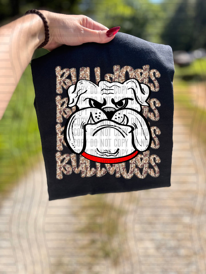 Camo Mascot Heads DTF Print