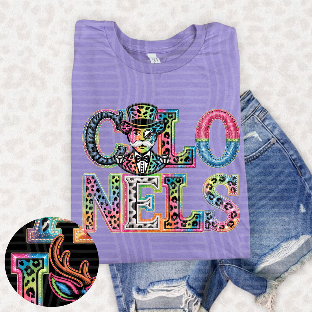 Rainbow Mascot Heads Stacked DTF Print
