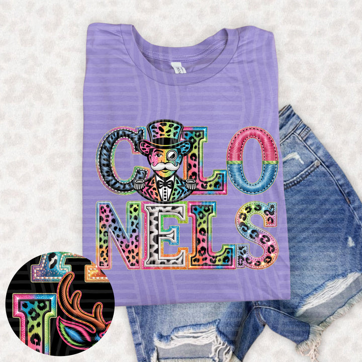 Rainbow Mascot Heads Stacked DTF Print