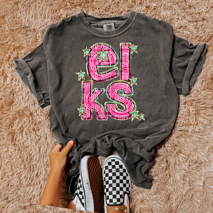 Pink Swirls DTF Print