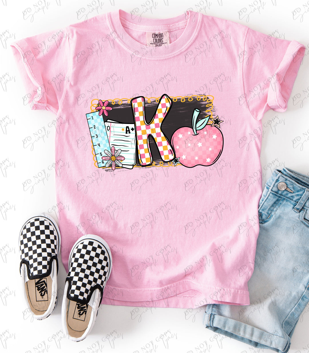 Back To School Apple Grades DTF Print