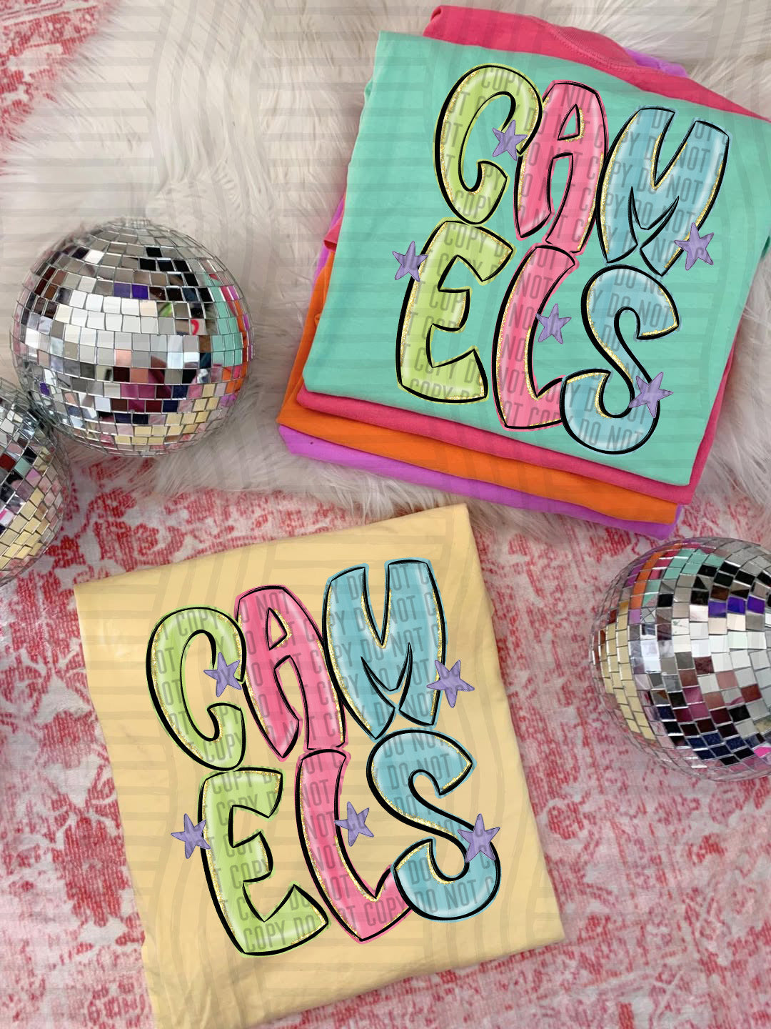 Glittery & Preppy Mascots DTF Print